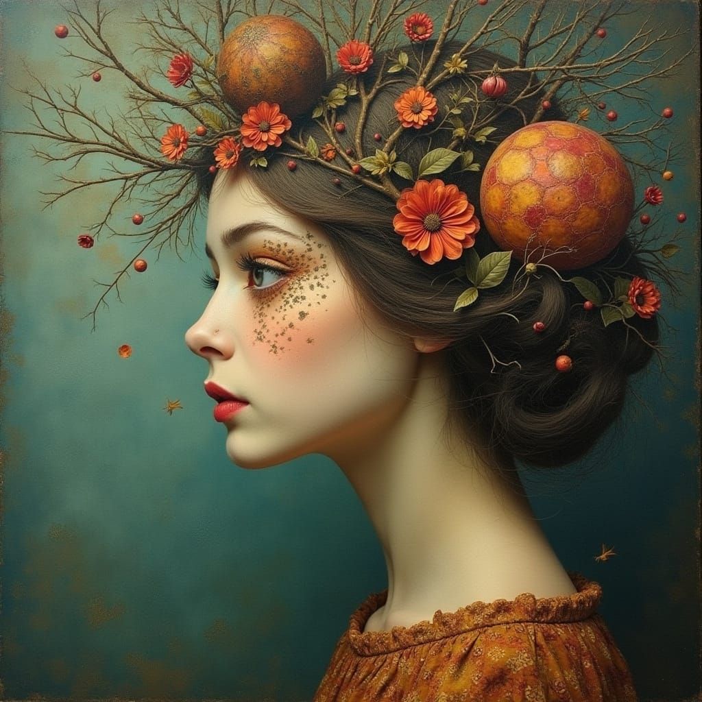 Surreal Portrait with Optical Illusion Effect