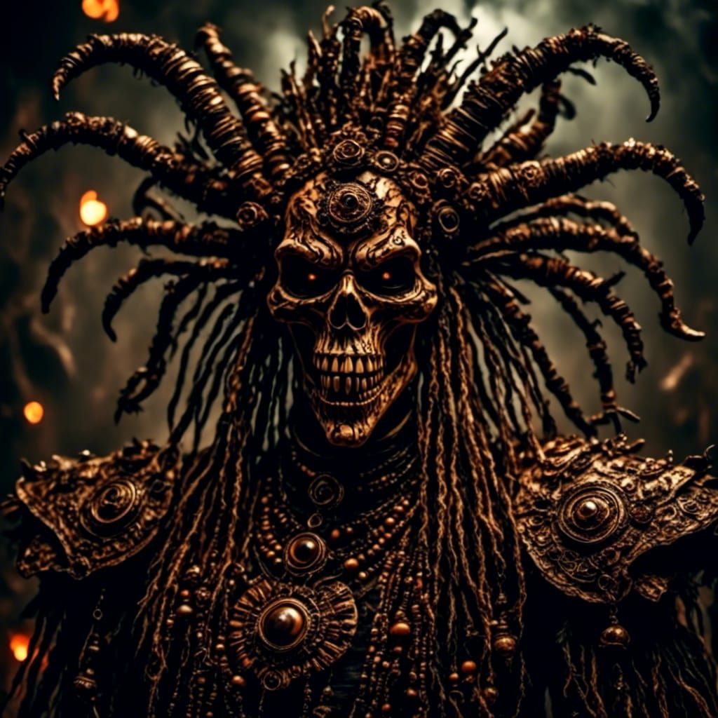 Intense Character Portrait with Bold Colors