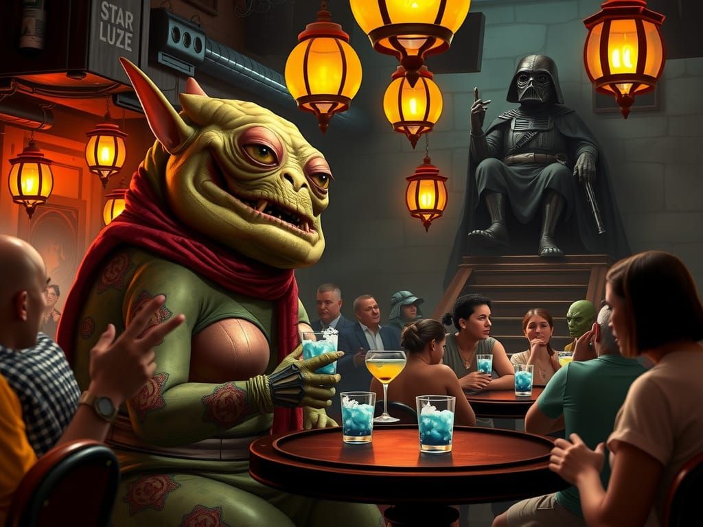 Jabba the Hutt Having Dinner (Prompt Test)