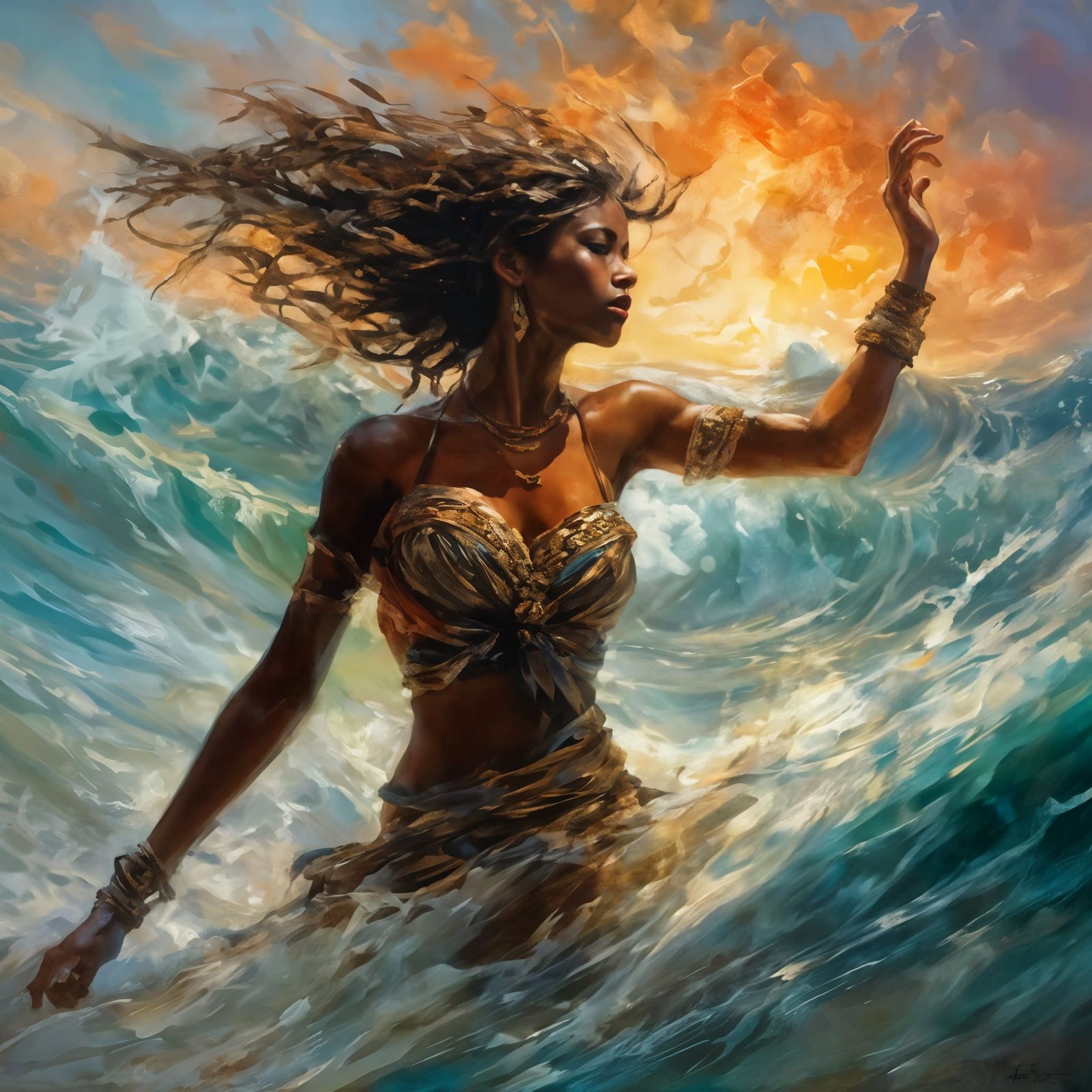 Hyperreal Siren Song: Ocean's Embrace
