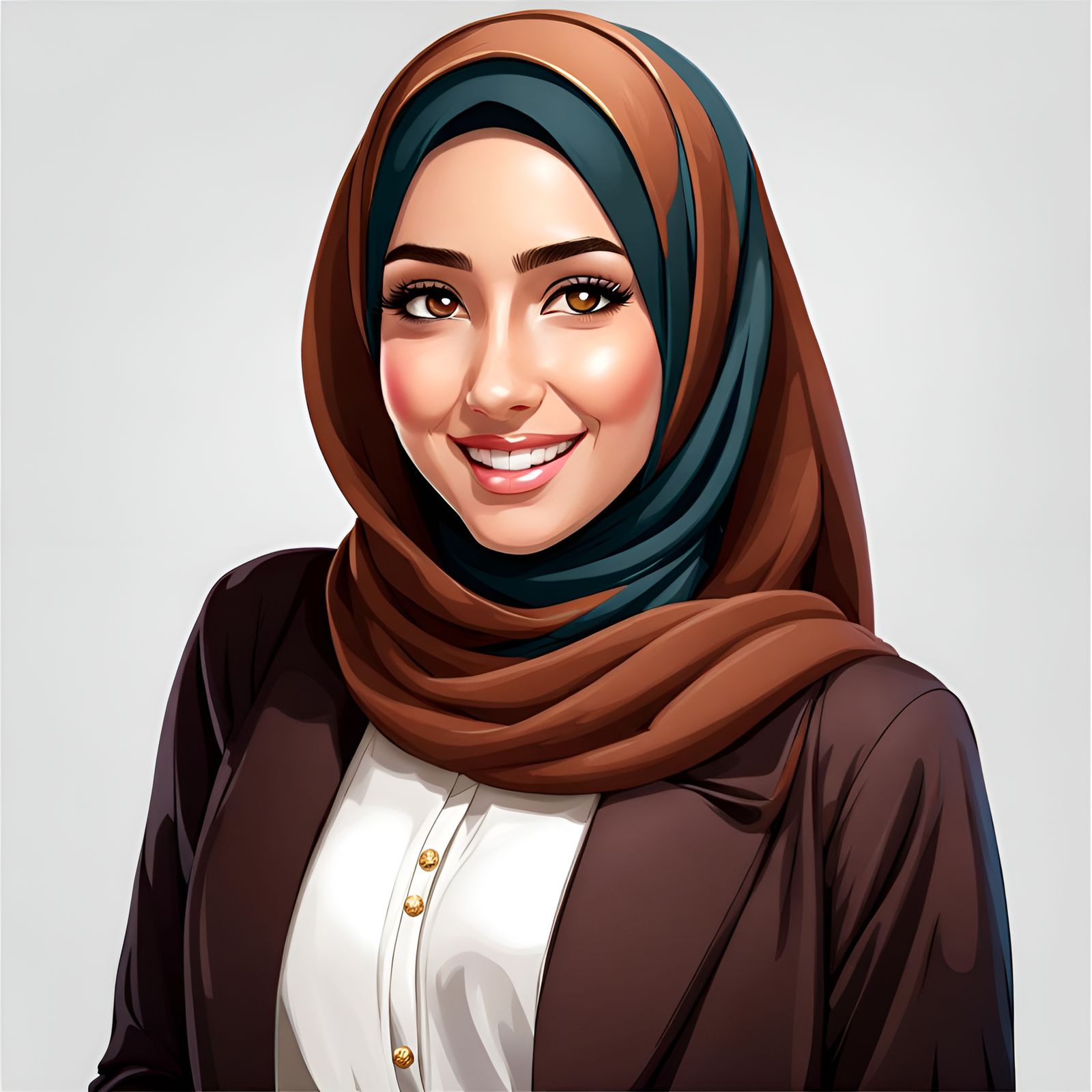 Elegant Turkish Hijabi Teen with Warm Smile