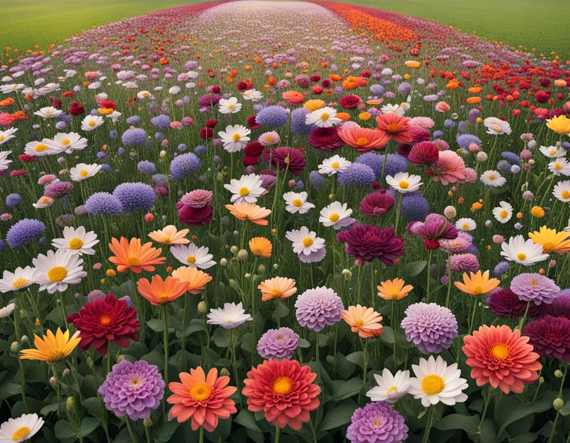 Orchestral Flower Field in Bloom
