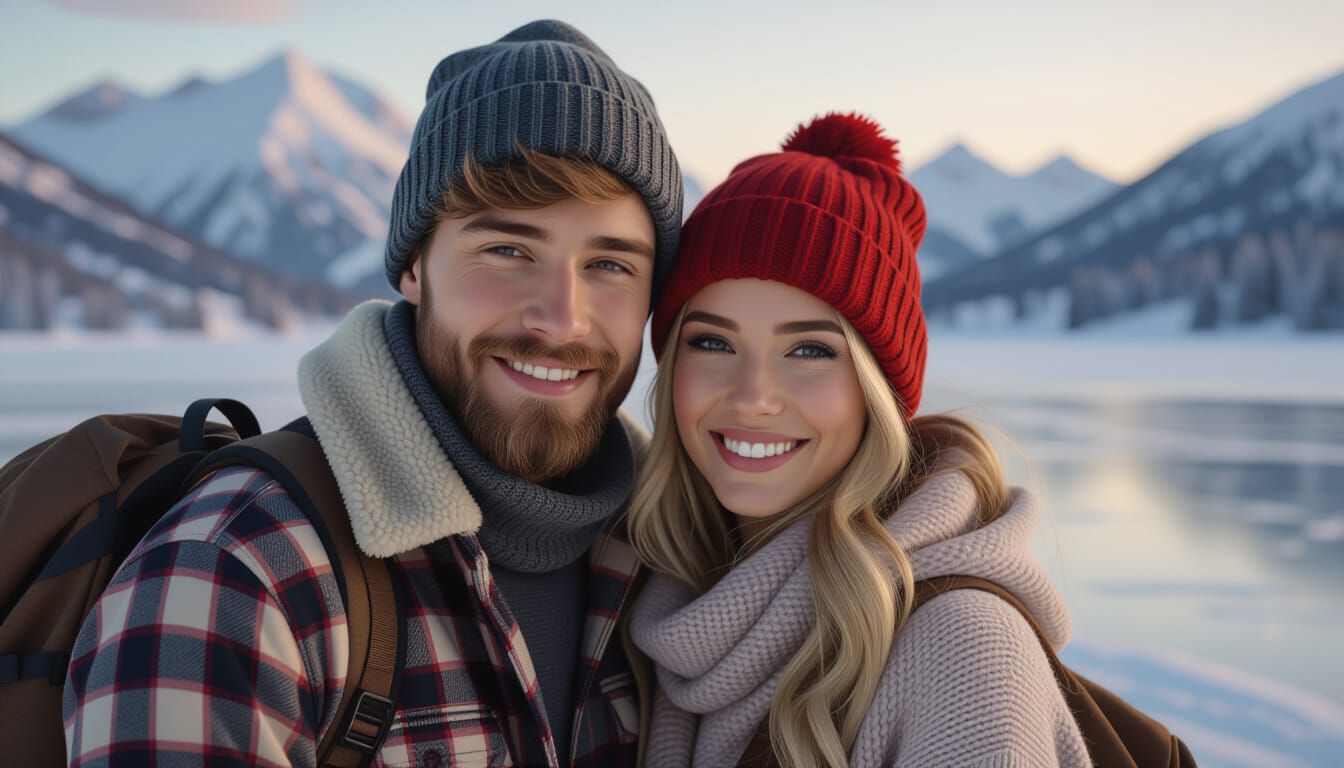 Realistic Render of Beautiful Young Nordic Couple