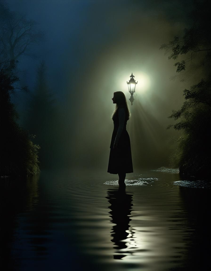 Eerie Night Reflections in Dorp Style