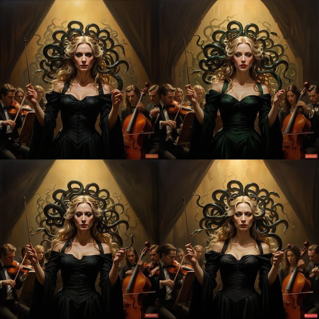 Orchestra Director's Hair Transforms Into Snakes