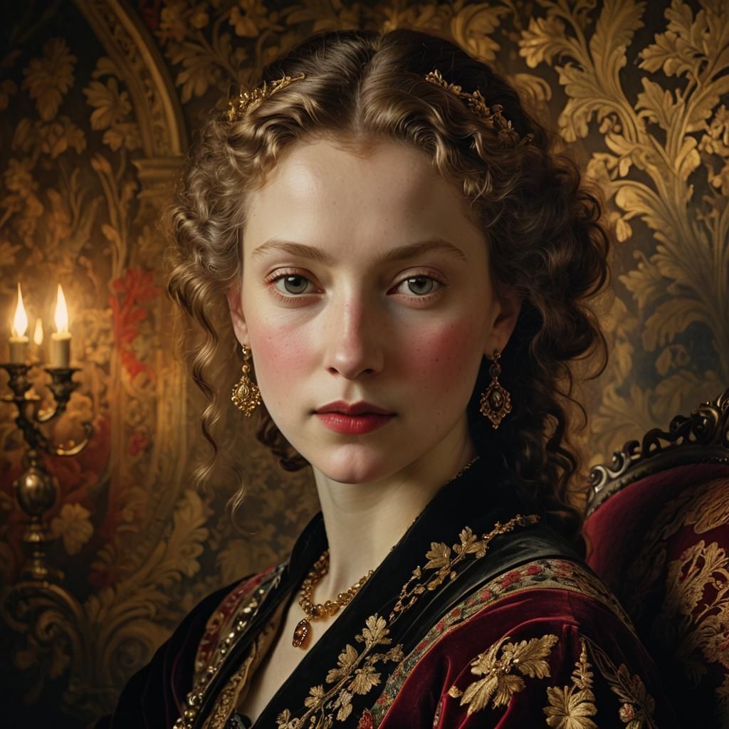 Rembrandt-Inspired Portrait of a Dutch Aristocrat