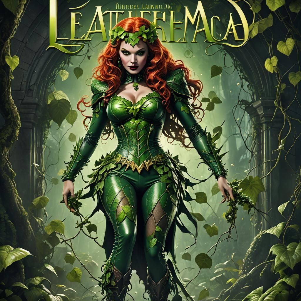 Poison Ivy on Leatherclad Magazine Cover