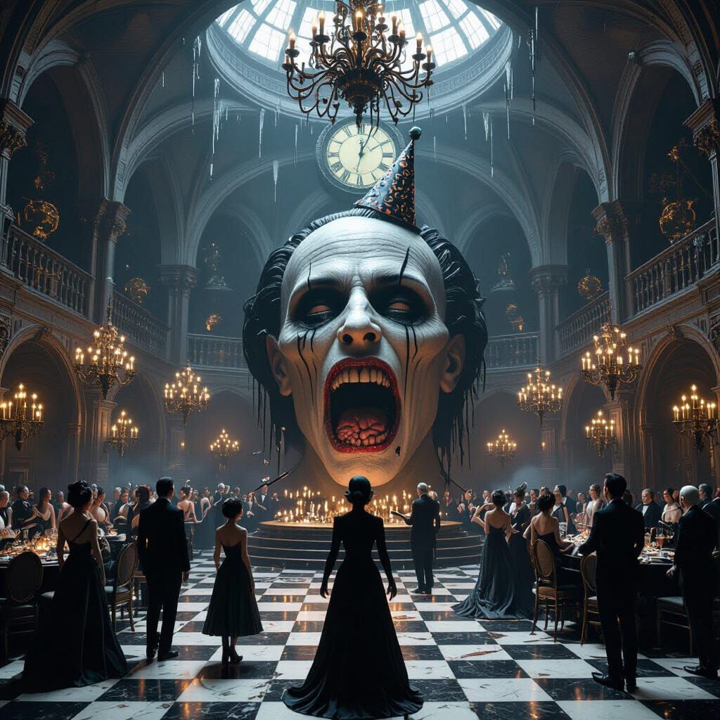 Lovecraftian New Year's Eve Ball with Body Horror