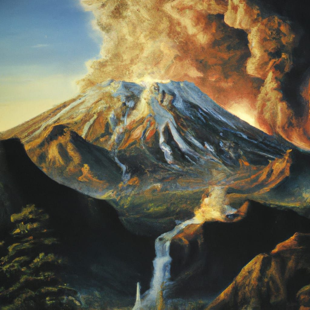 Mount Saint Helens Eruption, Luminous Painting