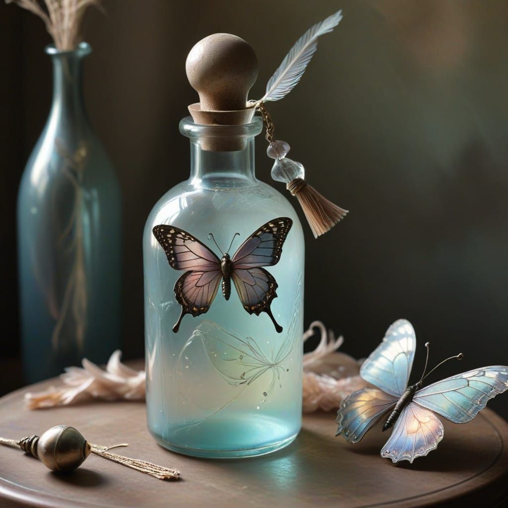 Ethereal Potion of Flight in Antique Bottle