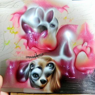 Dog Experiment ♡ airbrush art