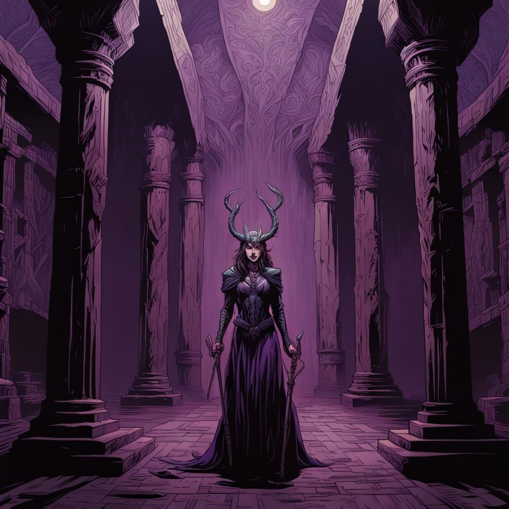 Hela, Norse Goddess of Death, in Comic Book Art
