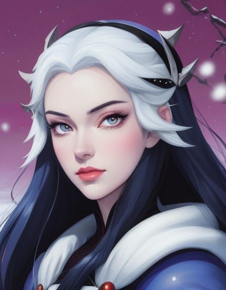 Princess in a Winter Wonderland, in Cel-Shaded Anime Style