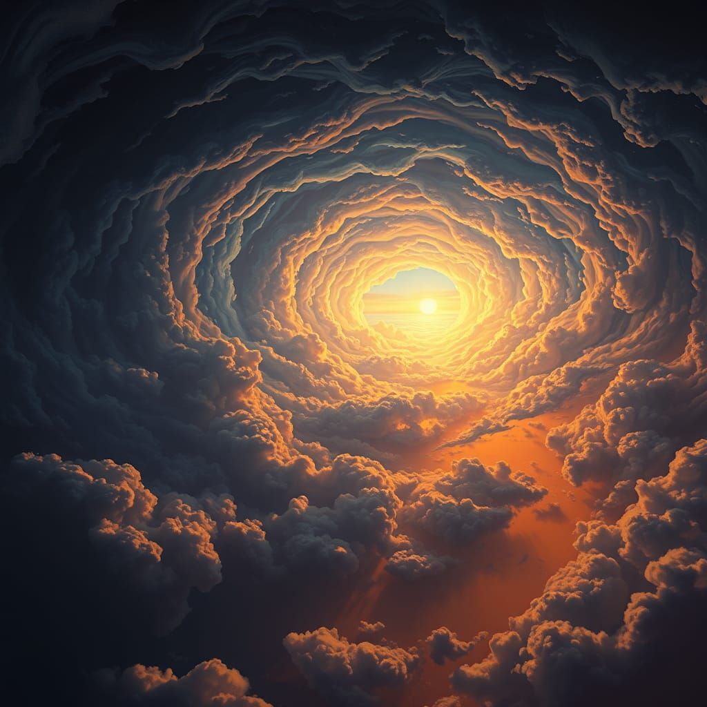 Cosmic Vortex in Vibrant Digital Art