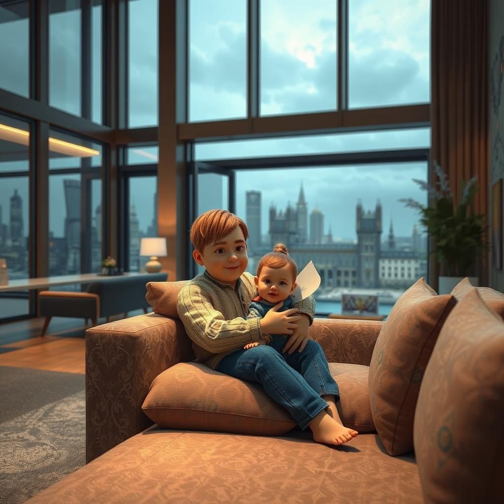 Ethereal Castle in Golden Sunset Light