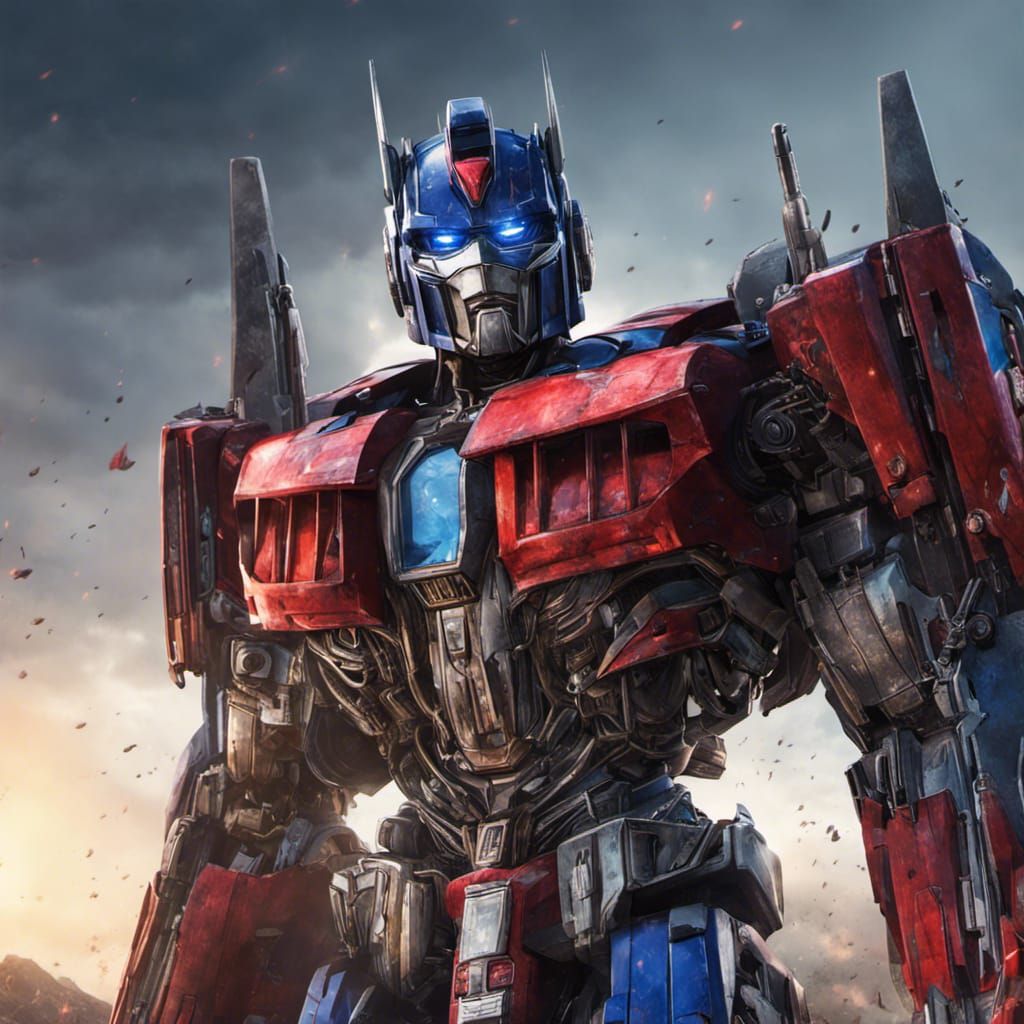 Hyperrealistic Optimus Prime Portrait in Cinematic Lighting