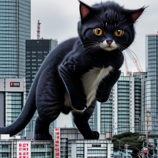 Kittyzilla!destoyingTokyo