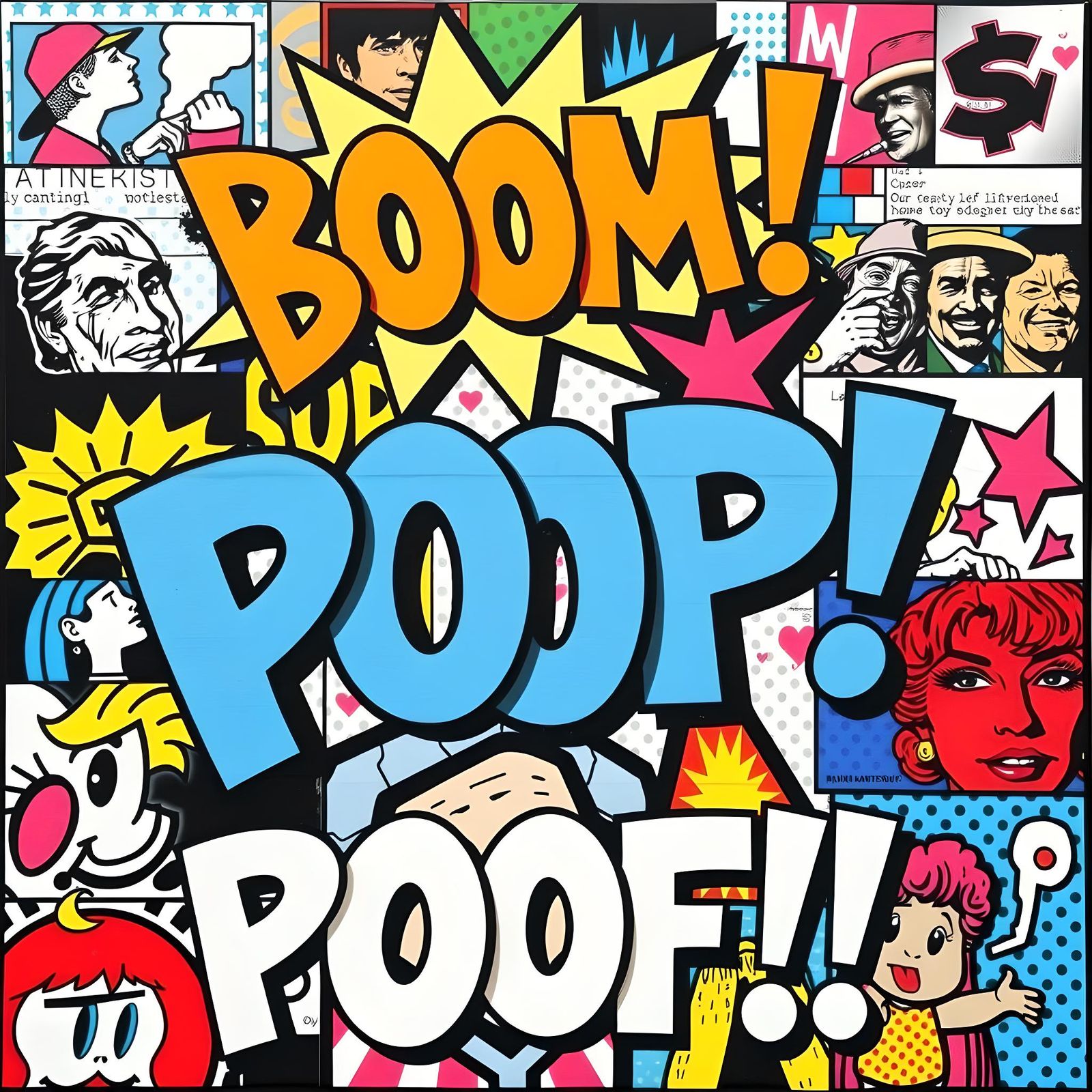 Onomatopoeia (pop art collage)
