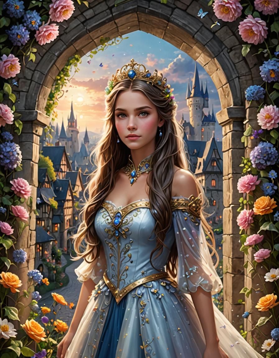 Magical Floral Gate with Princess