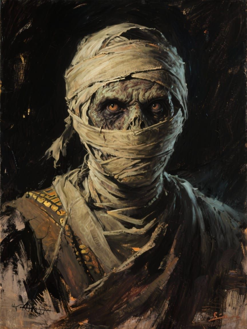 The Mummy Portrait in Dramatic Painterly Style
