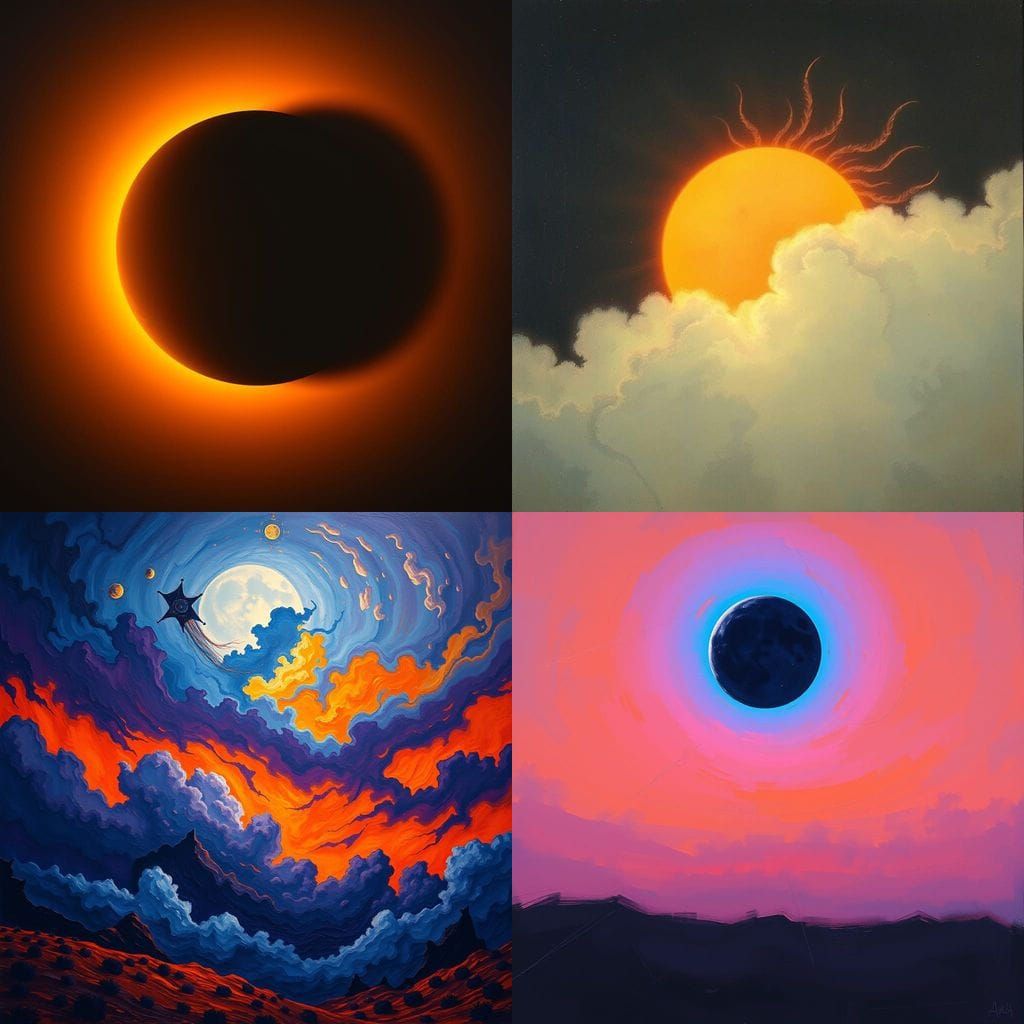 Solar Eclipse Illuminates Darkened Landscape