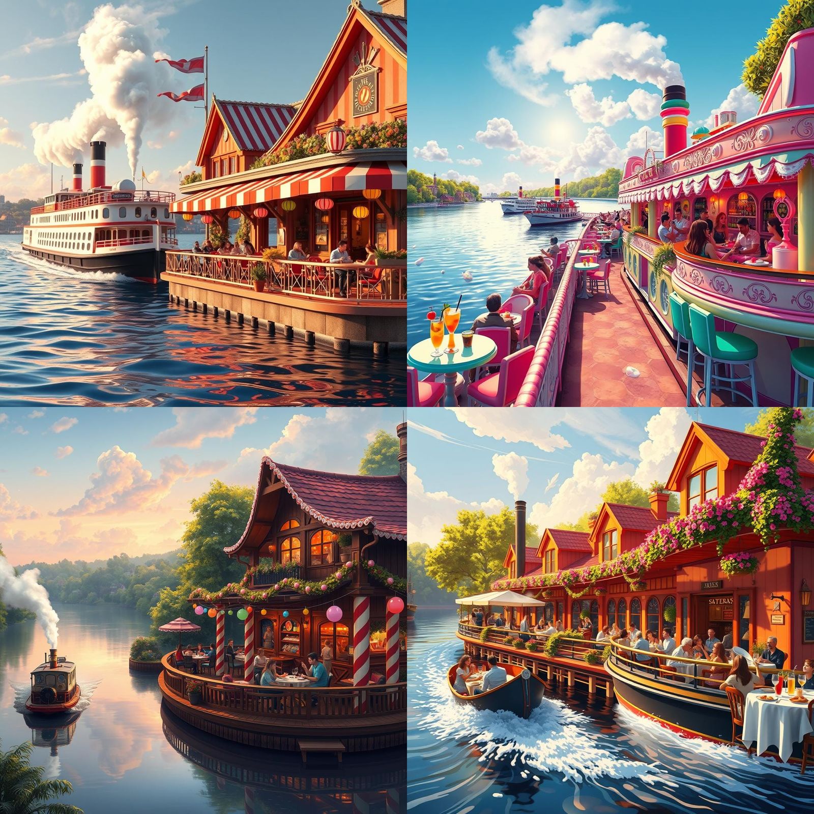 Riverside Bar in Candy Art Style