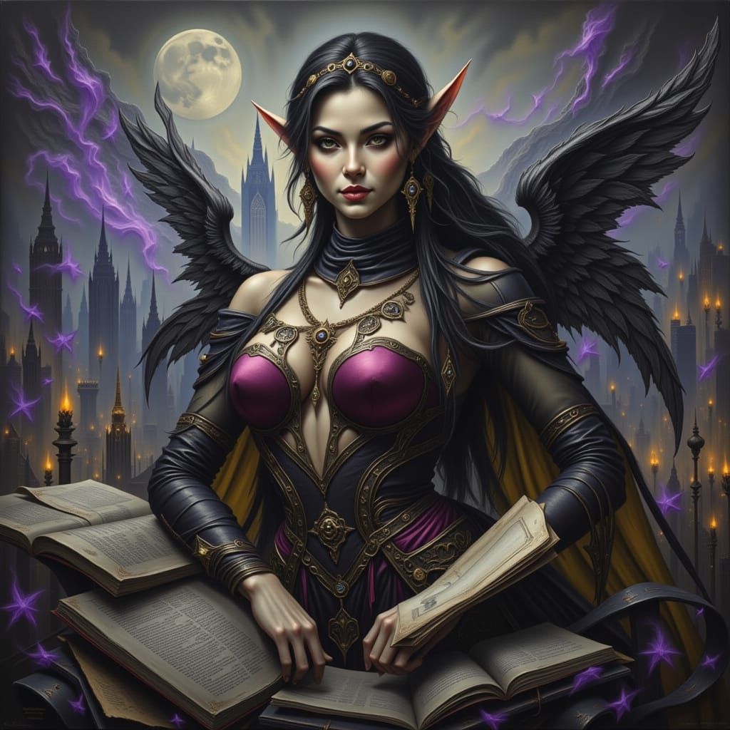 Impasto Painting of a Magical Fairy Elf