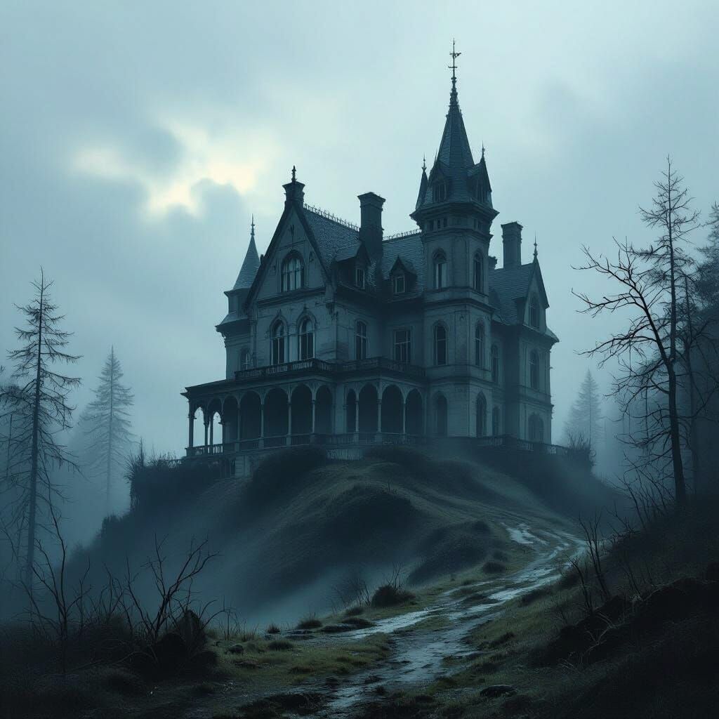 Derelict Victorian Mansion in Scandinavian Forest