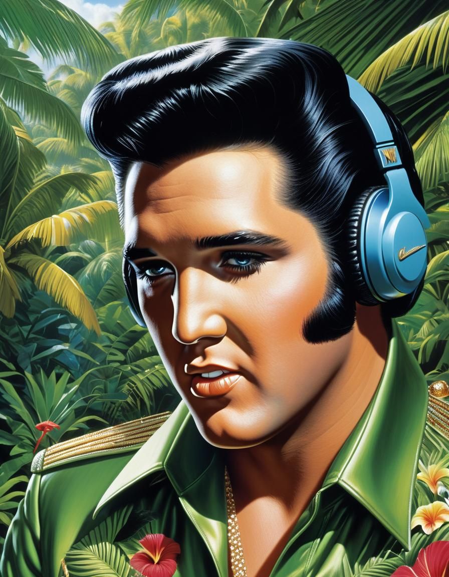 Elvis Presley Portrait in Paradise