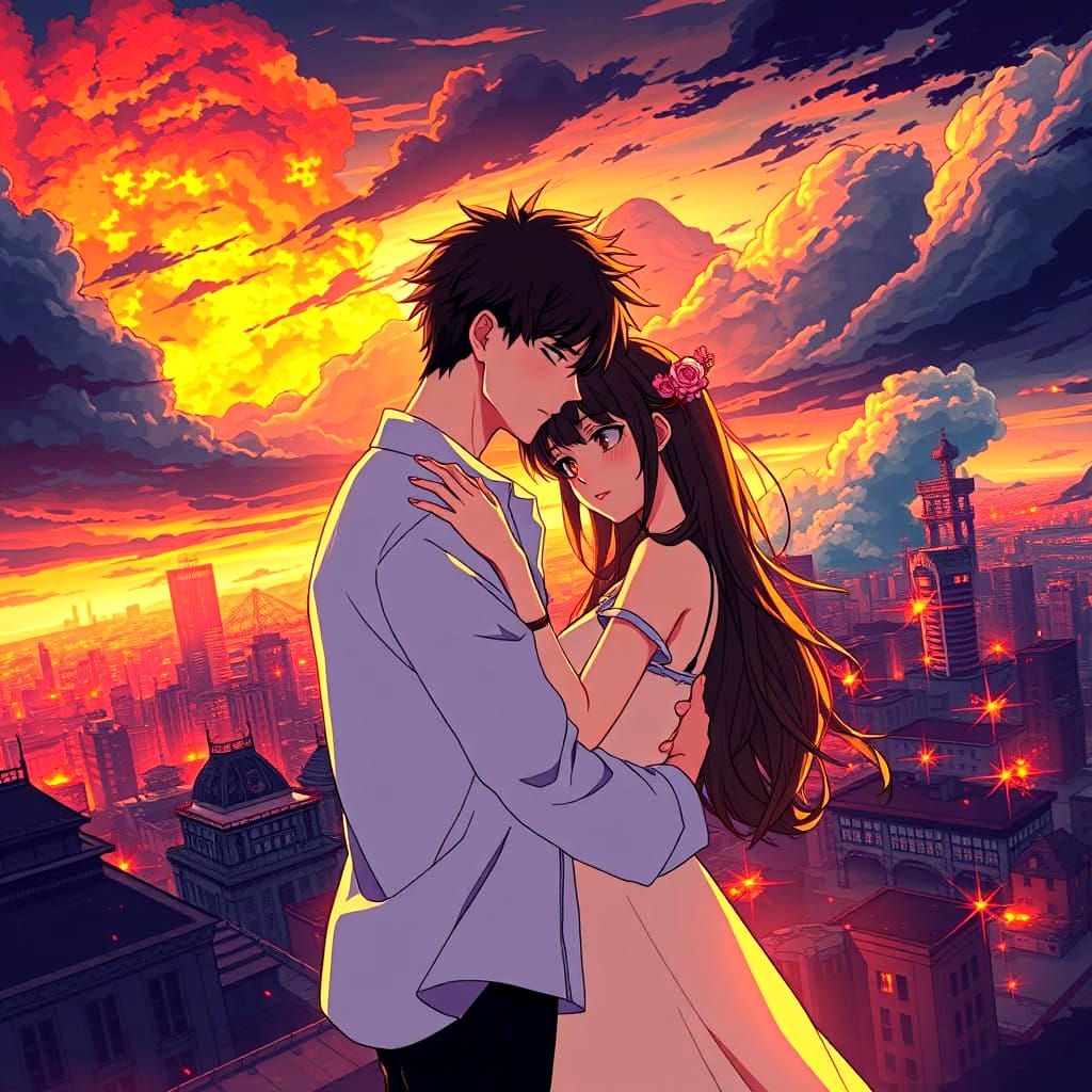 Romantic Moment of End Times Love