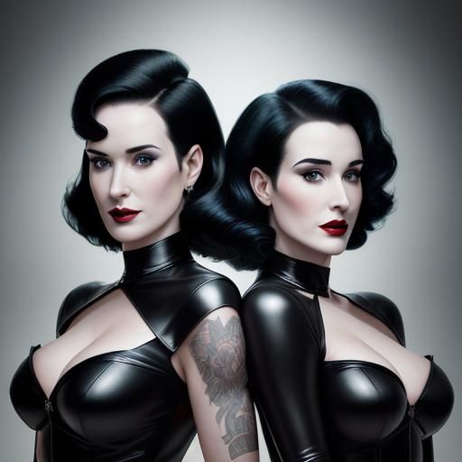 Robyn Dominique and Dita von Teese: Studio Portrait