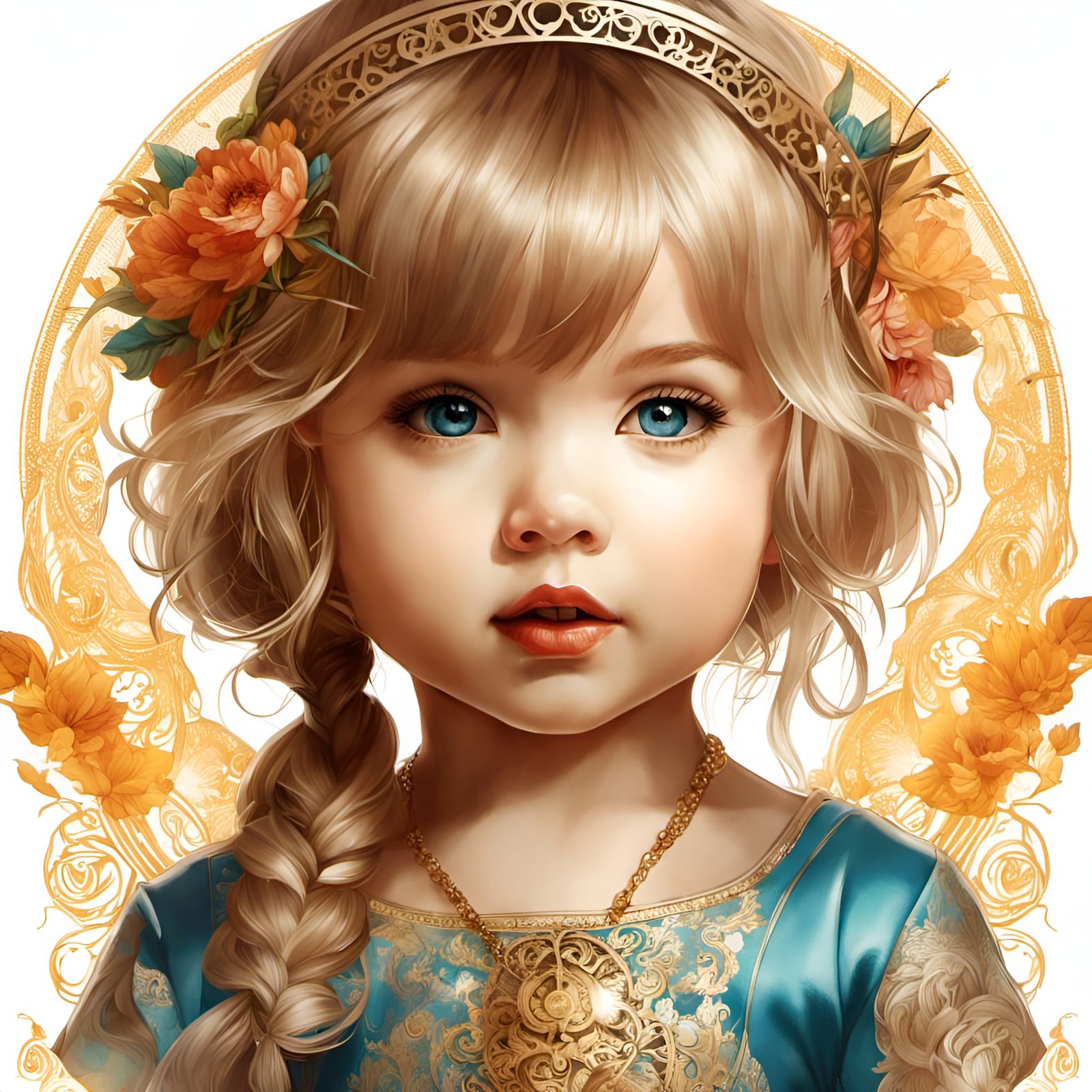 Chibi Baby Taylor Swift Portrait, Digital Art