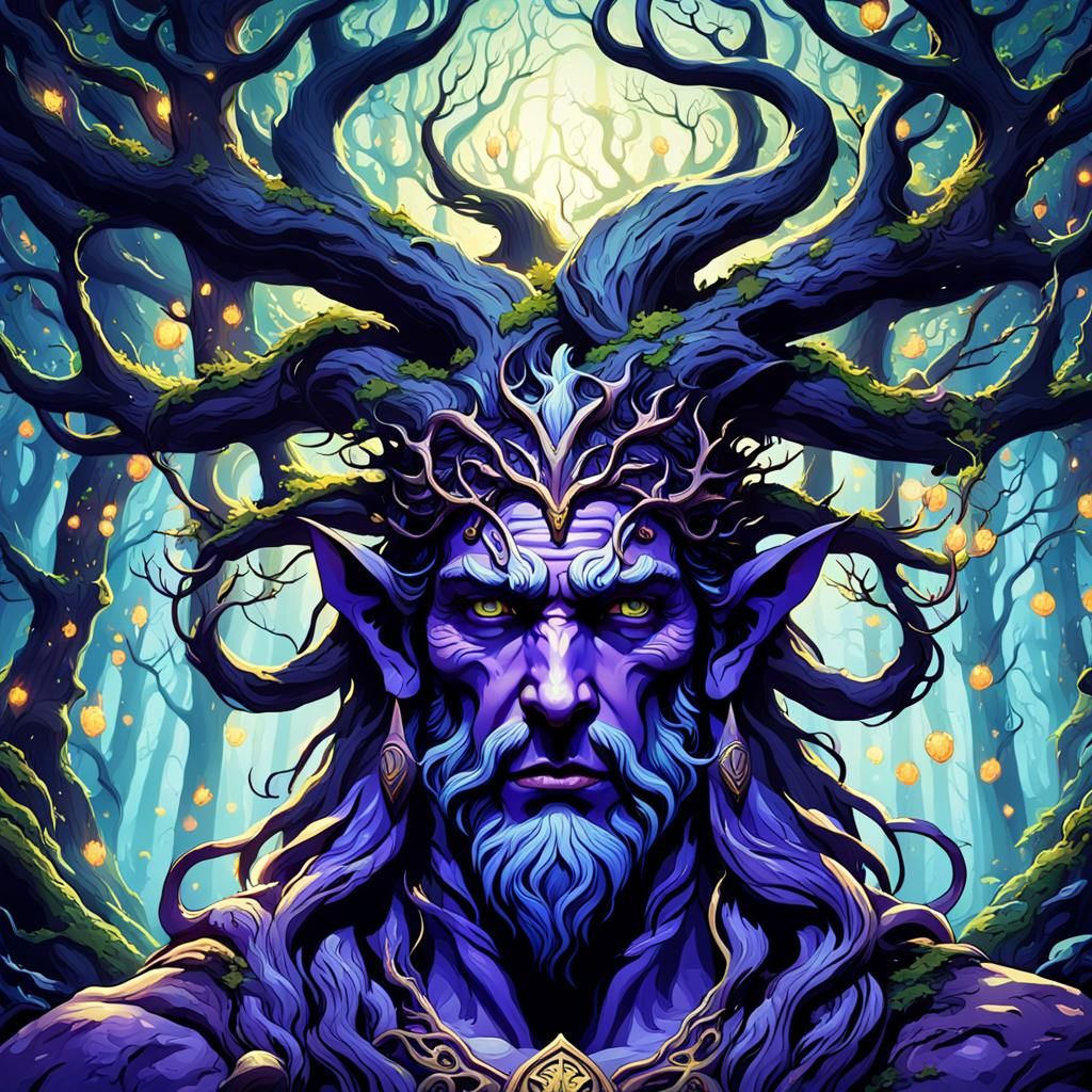 Cernunnos Portrait in Dark Fantasy Style