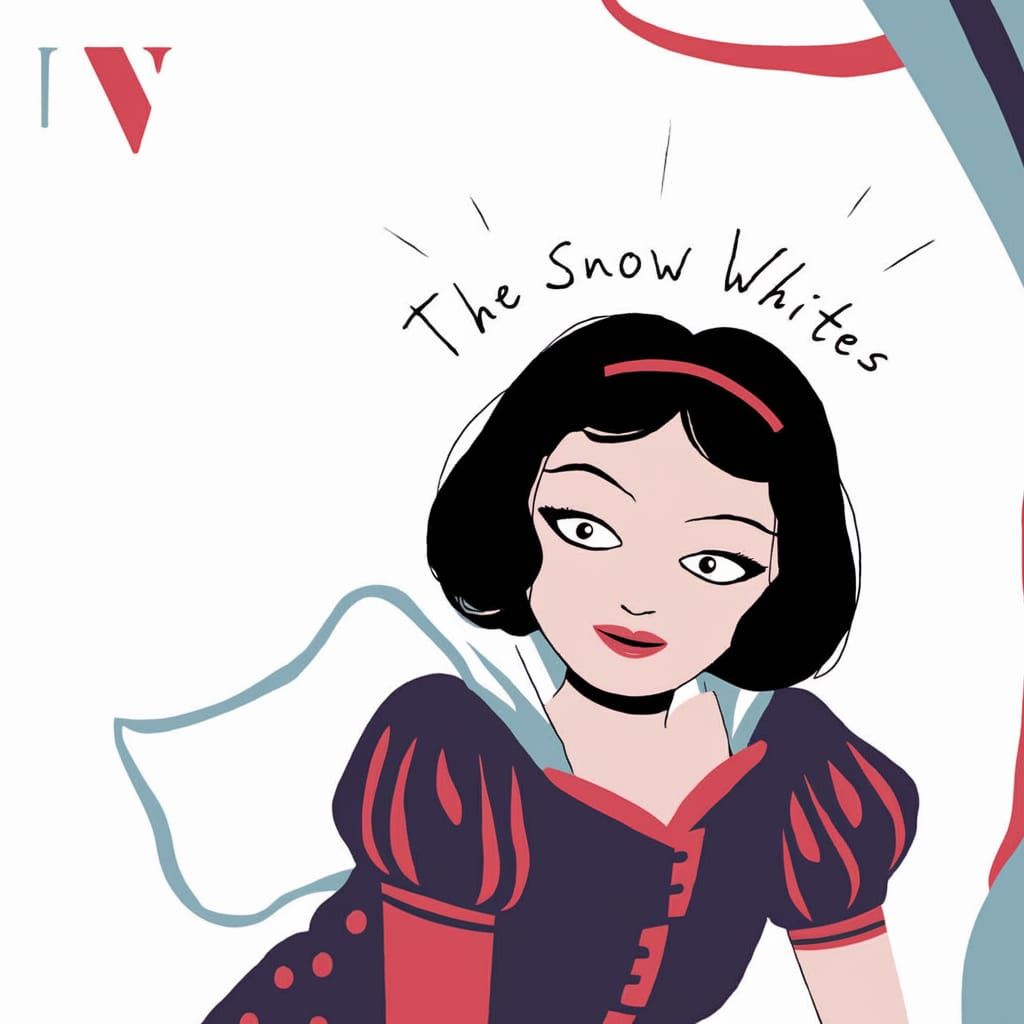 An album cover reading "The Snow Whites"