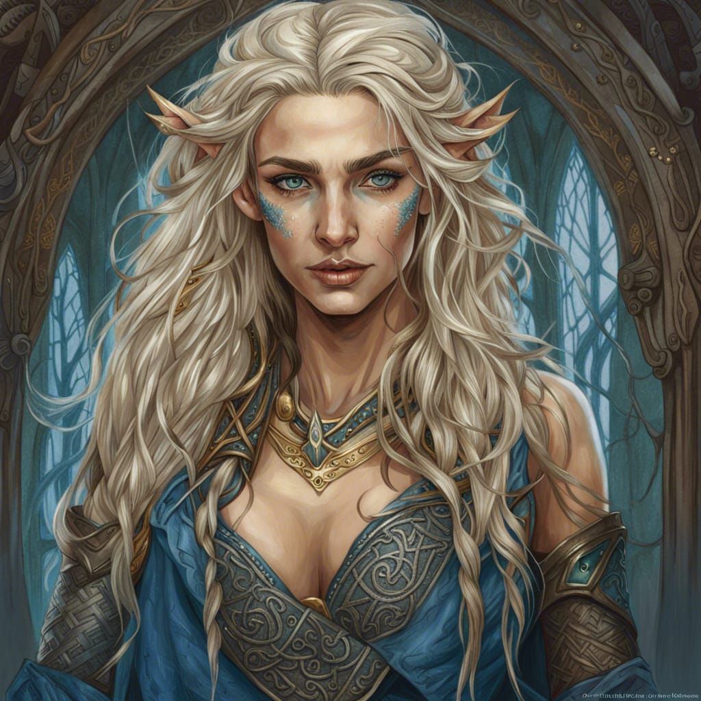 Elven Rogue Portrait with Mischievous Smile