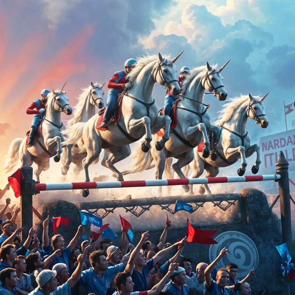 Unicorns Dominate Hyperrealistic Equestrian Competition