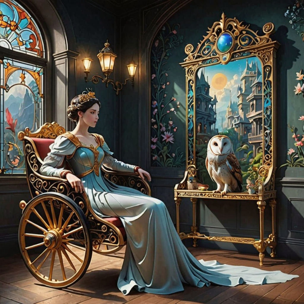 Minerva in Art Nouveau Chariot Portrait