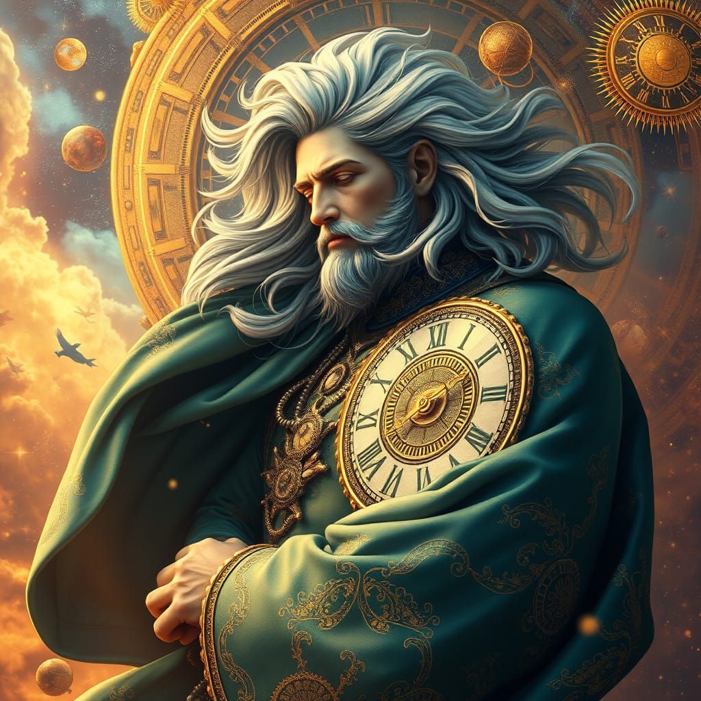 Majestic Timekeeper in Celestial Harmony