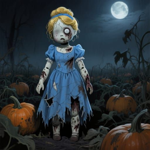 Cinderella as a zombie doll.