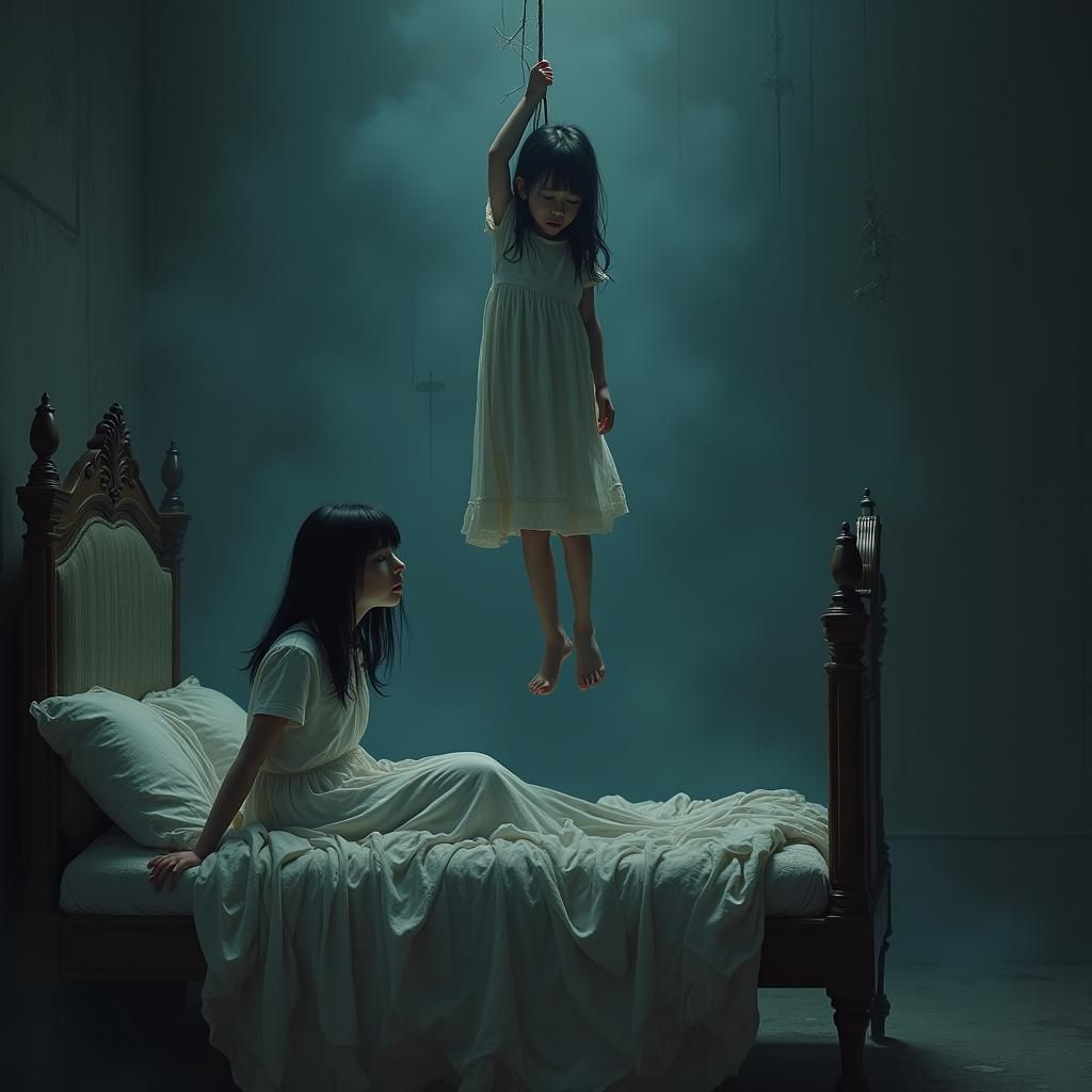 Haunting Doppelganger in Gothic Matte Painting