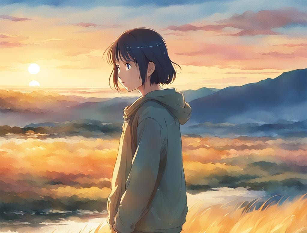 Anime Key Visual Inspired by Studio Ghibli