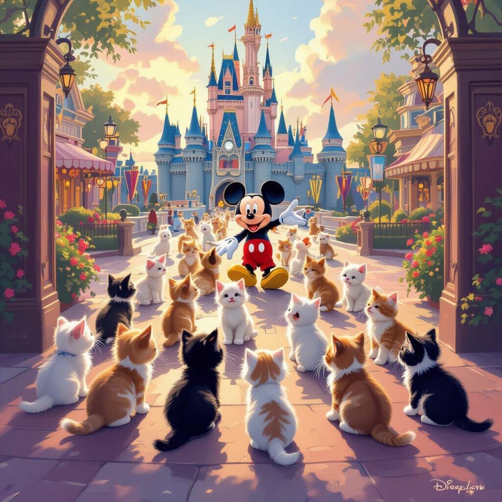 Fluffy Kittens Enter Disney World With Mickey Mouse Magic