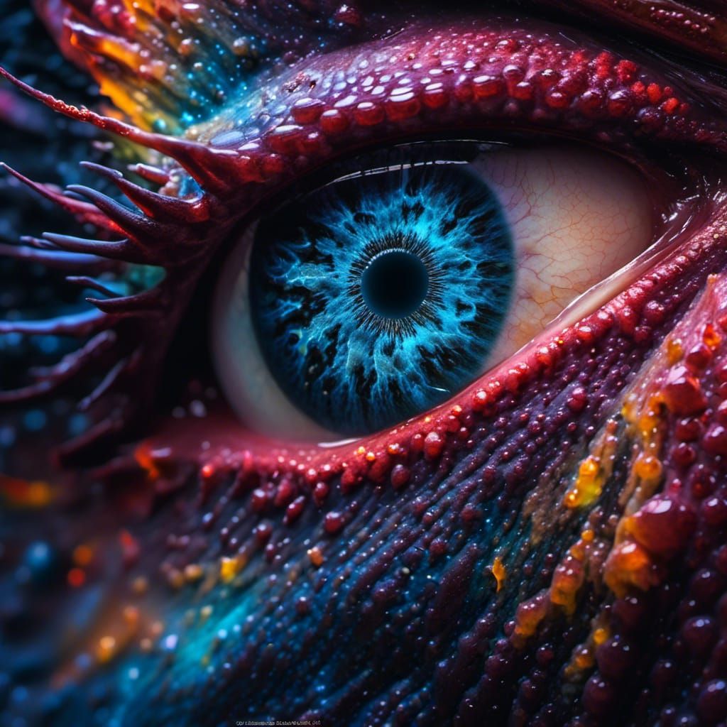 Crystal Dragon Eye with Galaxy Liquid and Starburst Iris