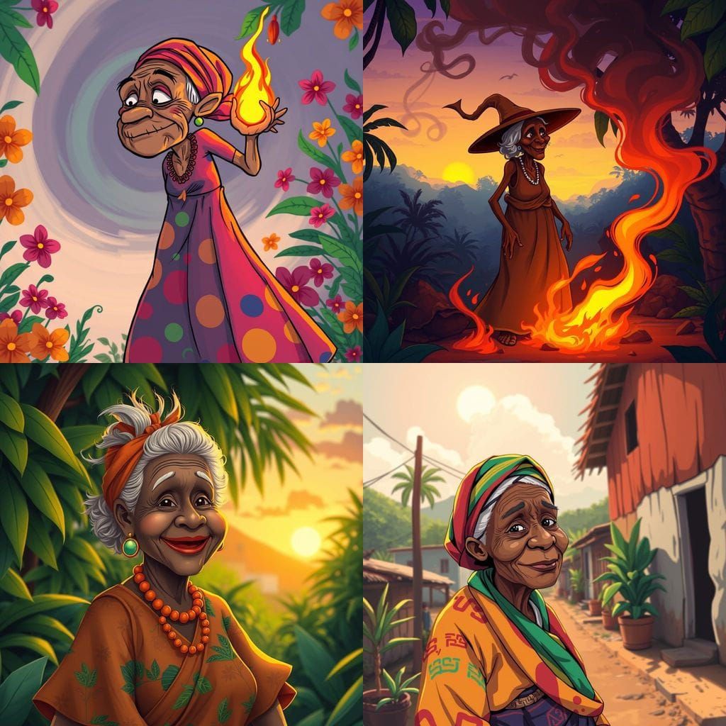 Folkloric Soucouyant of Trinidad and Tobago in Whimsical Car...