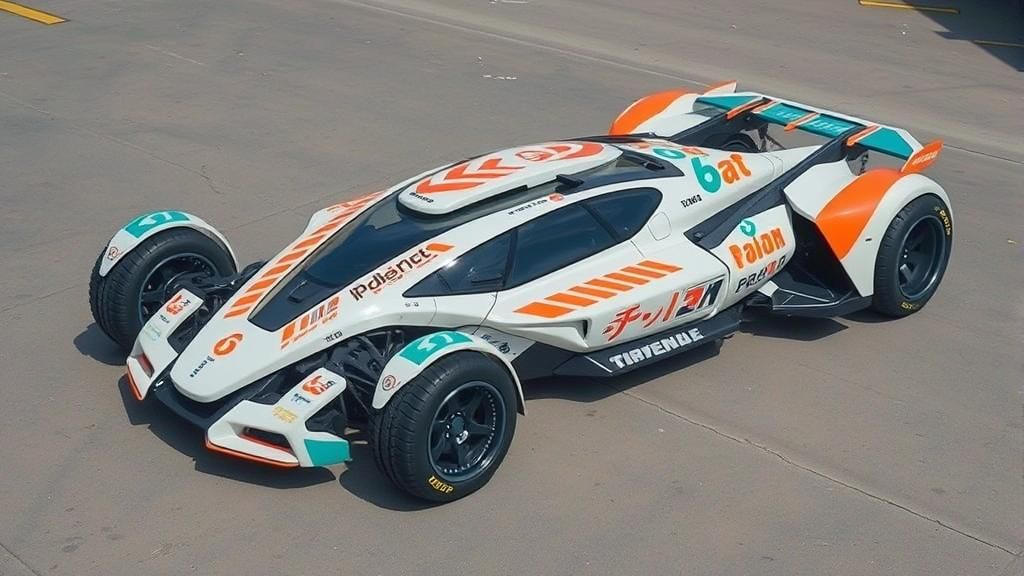 Cyberpunk Bubble Buggy in Wipeout 2097 Style