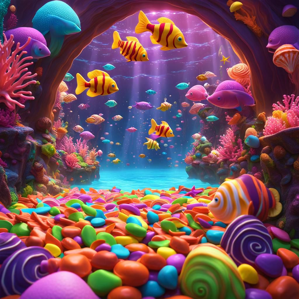 Candy underwater world