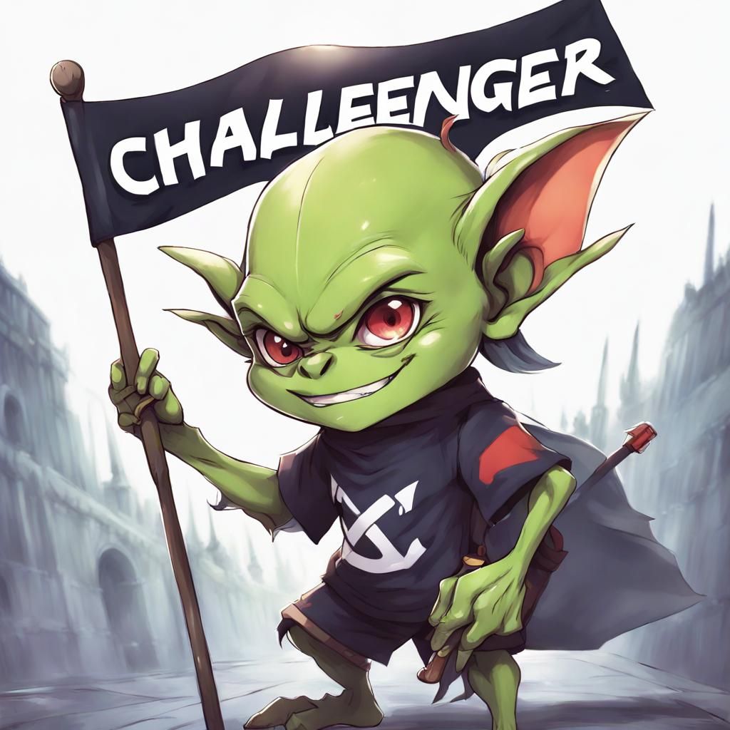 Goblin Challenger Banner in Anime Style