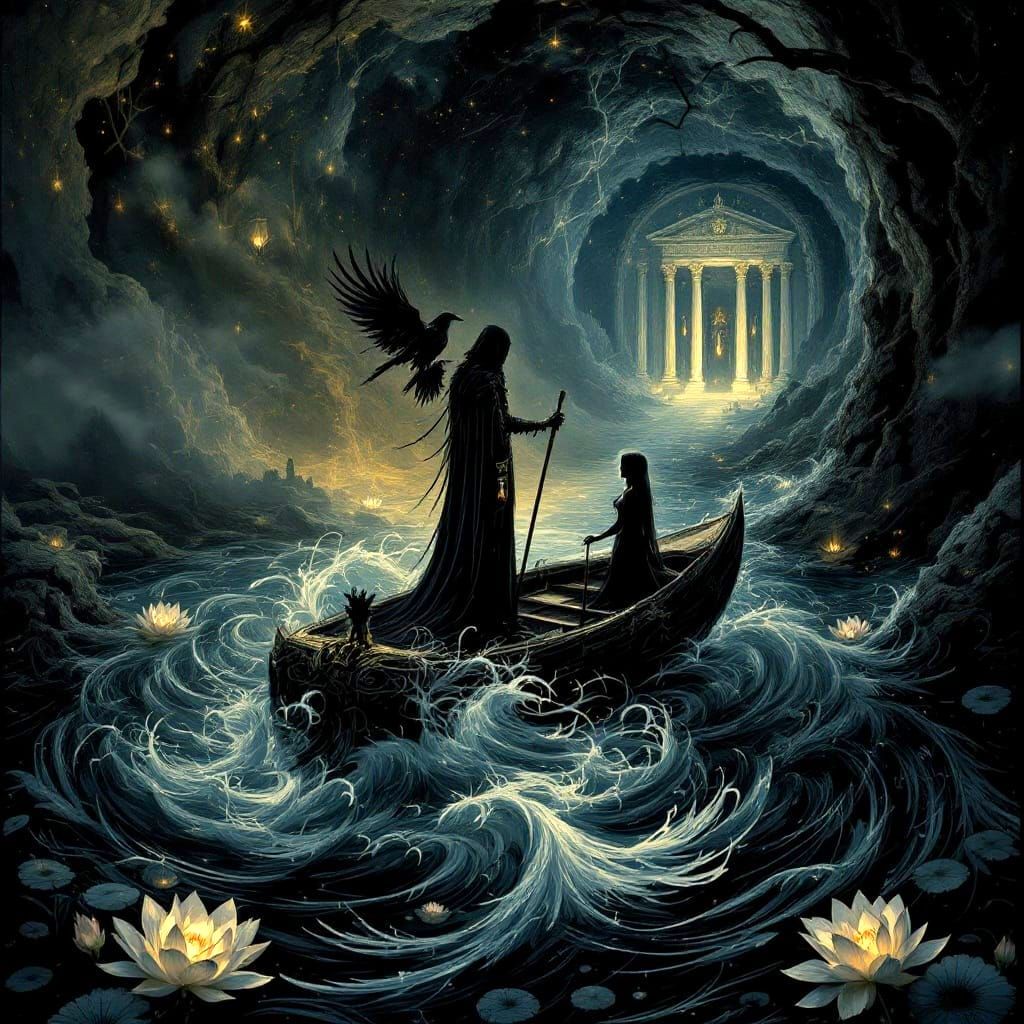 Surreal Underworld Scene Depicted in a Pop-Up Feathered Hat