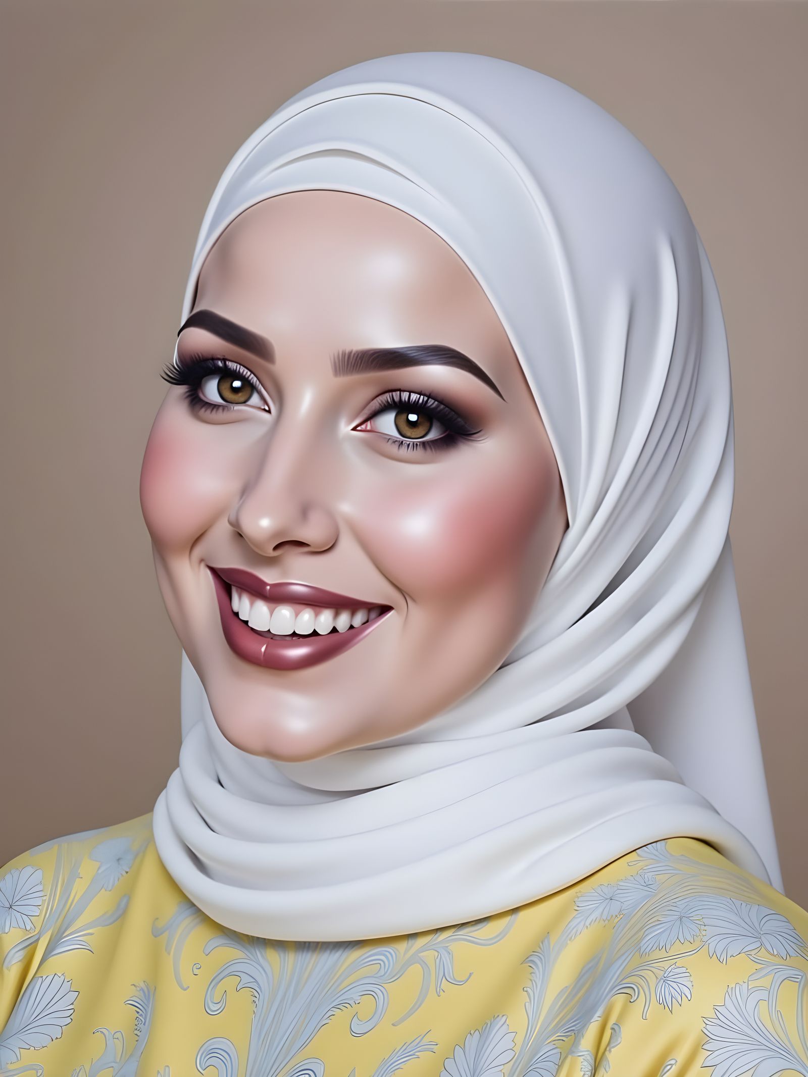 Elegant Hijabi Woman in Victorian Garden