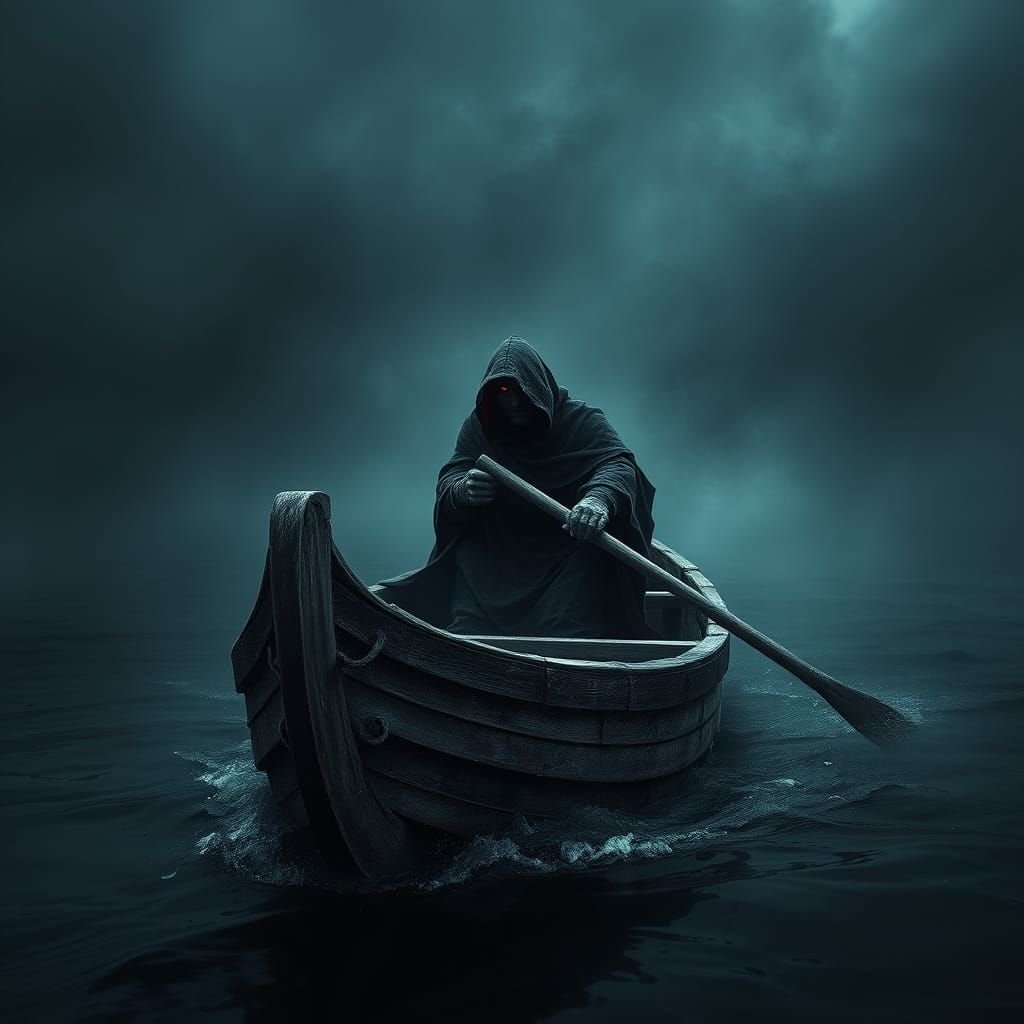 Charon's Ominous Voyage Through the River Styx